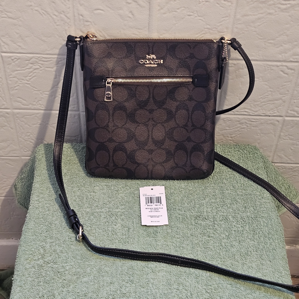 Coach Mini Rowan File Crossbody Bag In Signature Canvas